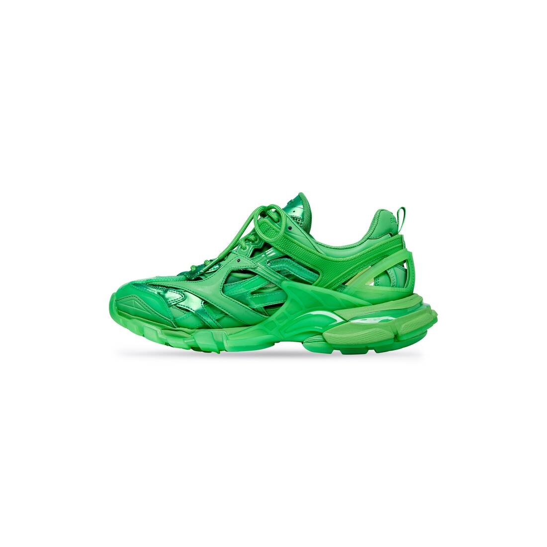 Men's Track.2 Clear Sole Sneaker  in Fluo Green - 4