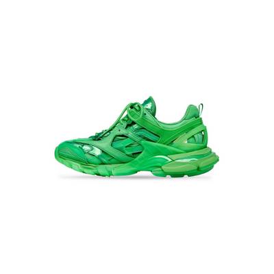 BALENCIAGA Men's Track.2 Clear Sole Sneaker  in Fluo Green outlook