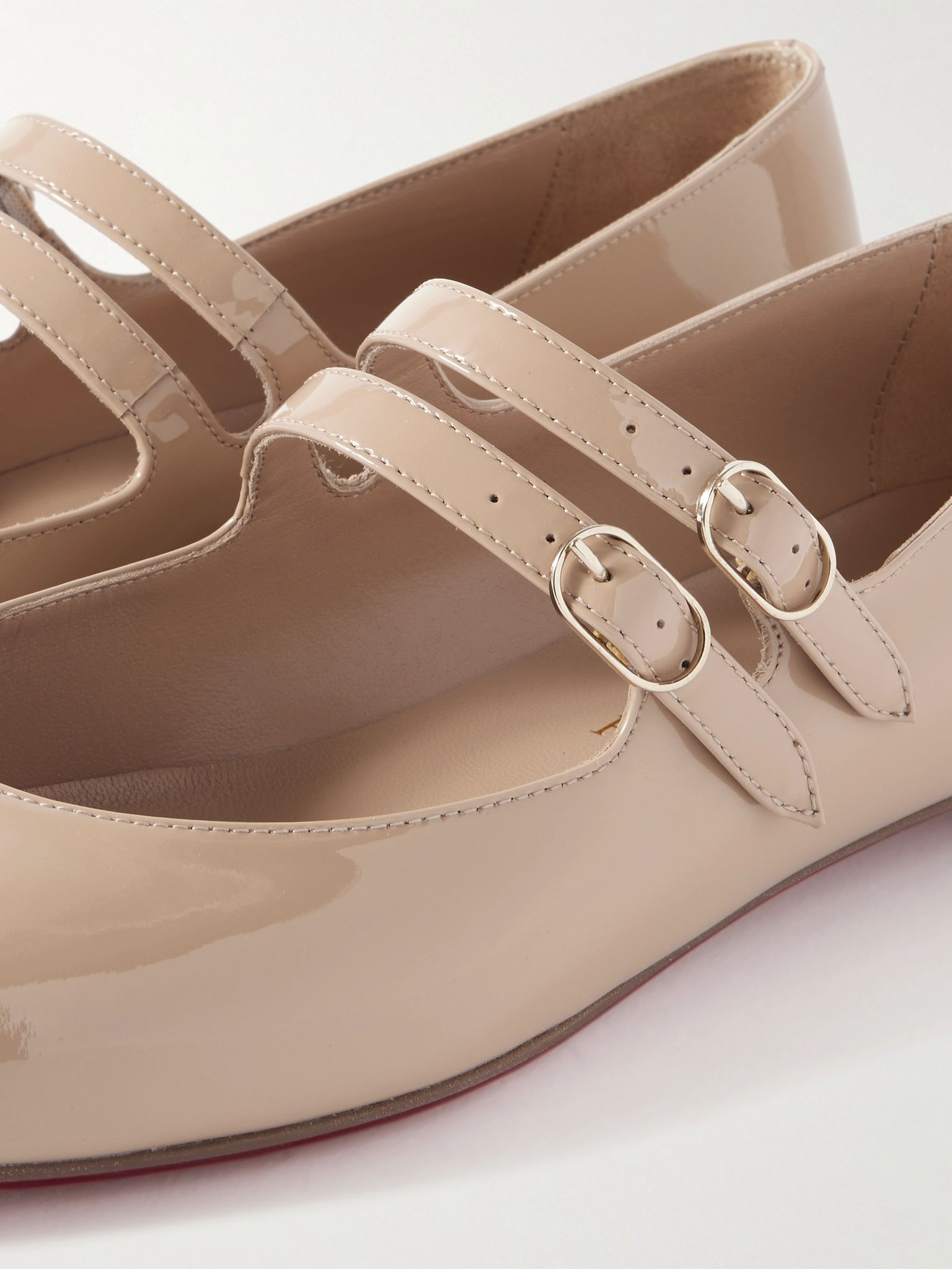 Sweet Jane patent-leather flats Beige - 4