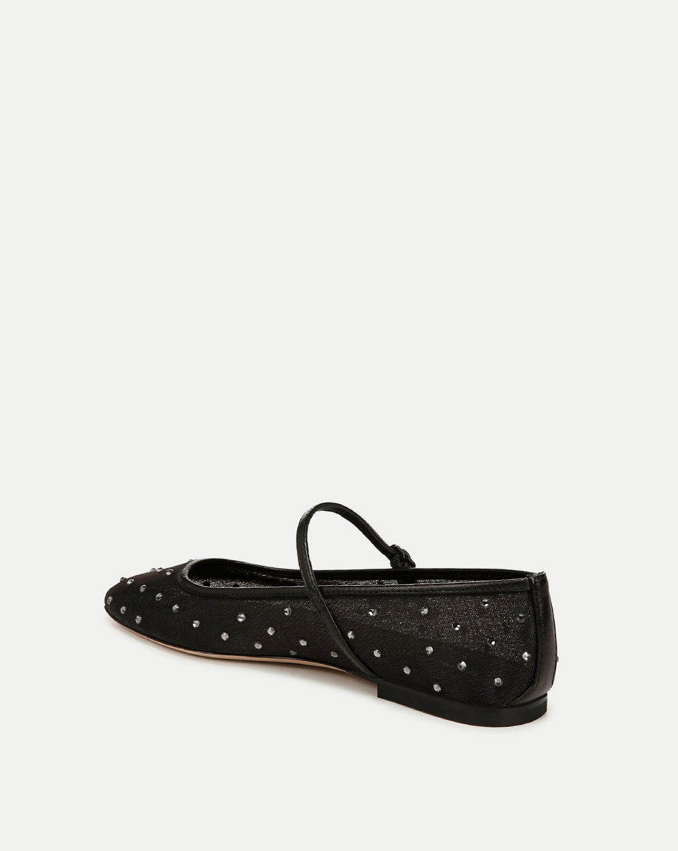 ELLIE CRYSTAL MESH FLAT - 4