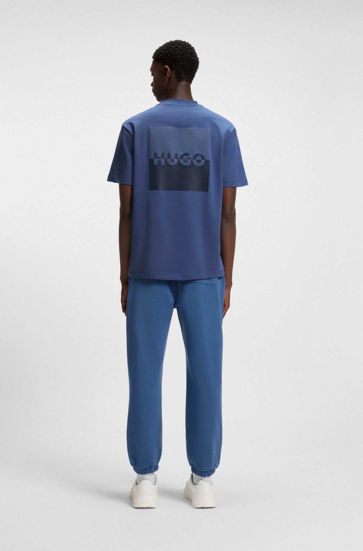 RELAXED-FIT T-SHIRT IN COTTON WITH SPLIT LOGOS - 5