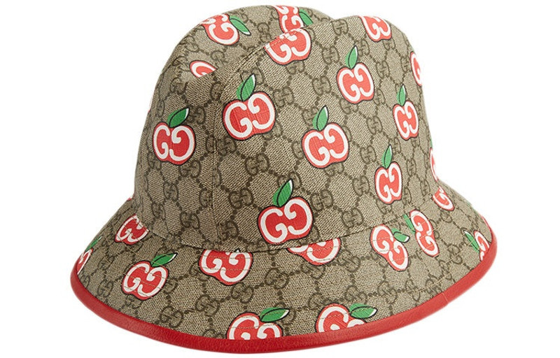 GUCCI Gucci Canvas Fedora Hat With GG Apple Print 'Beige' 628445-4HL96-8474 outlook