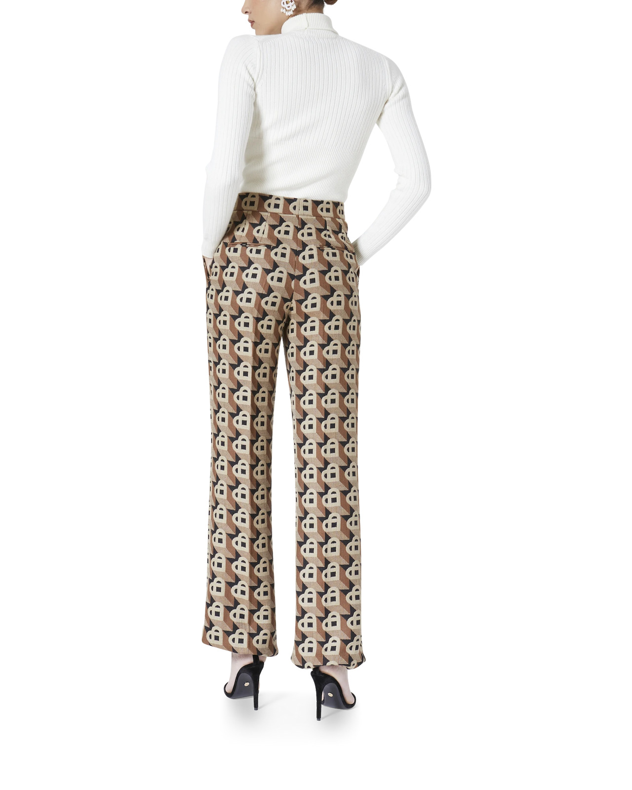 Heart Jacquard Trousers - 5
