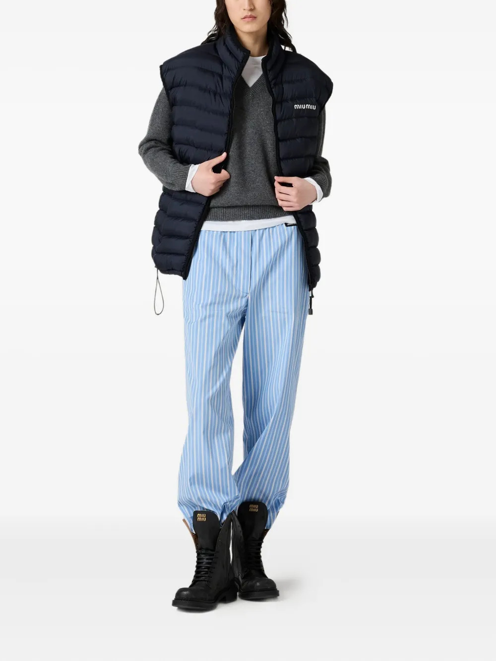 MIU MIU - Women Cashmere V-Neck Sweater - 2