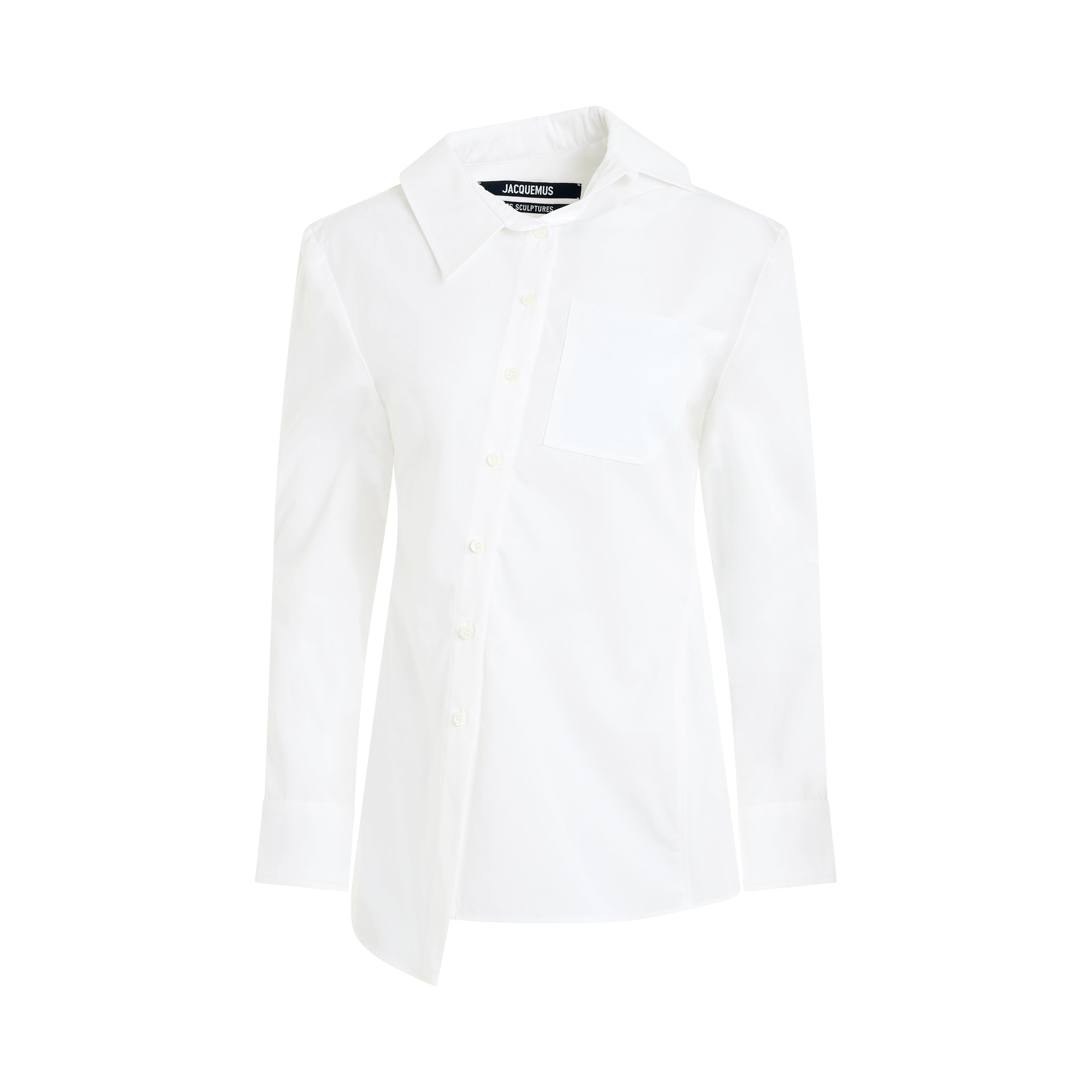 Pablo Asymmetric Shirt in White - 1