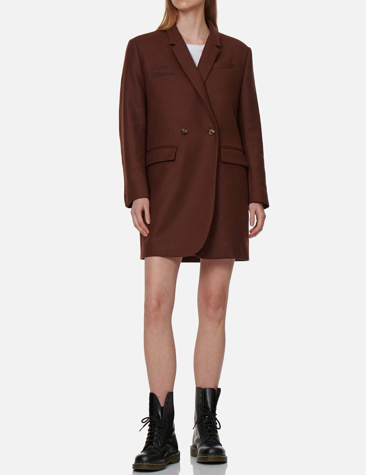 Logo Embossed Blazer Dress - 5
