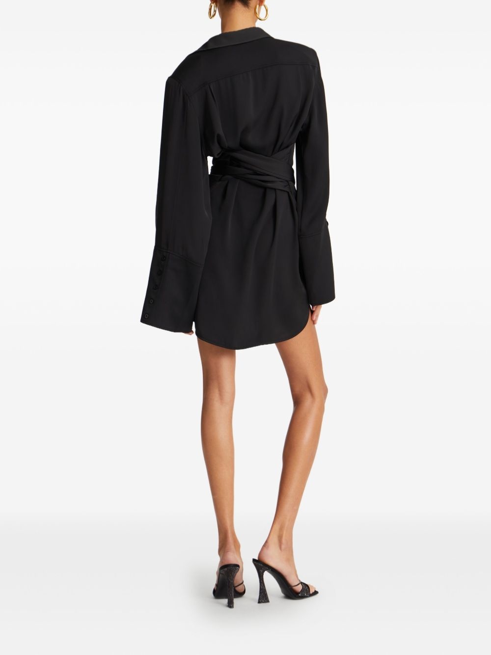 tie-waist mini shirt dress - 3