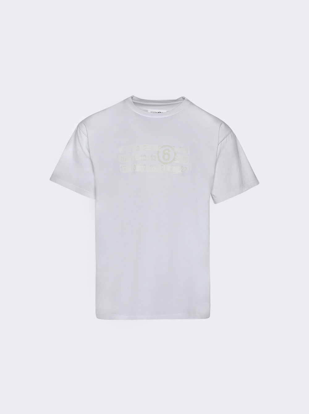 ■MM6 Maison Margiela■ Cotton Short Sleeve T-Shirt White S5 MM6 Maison Margiela Short Sleeve Tee White | thewebster