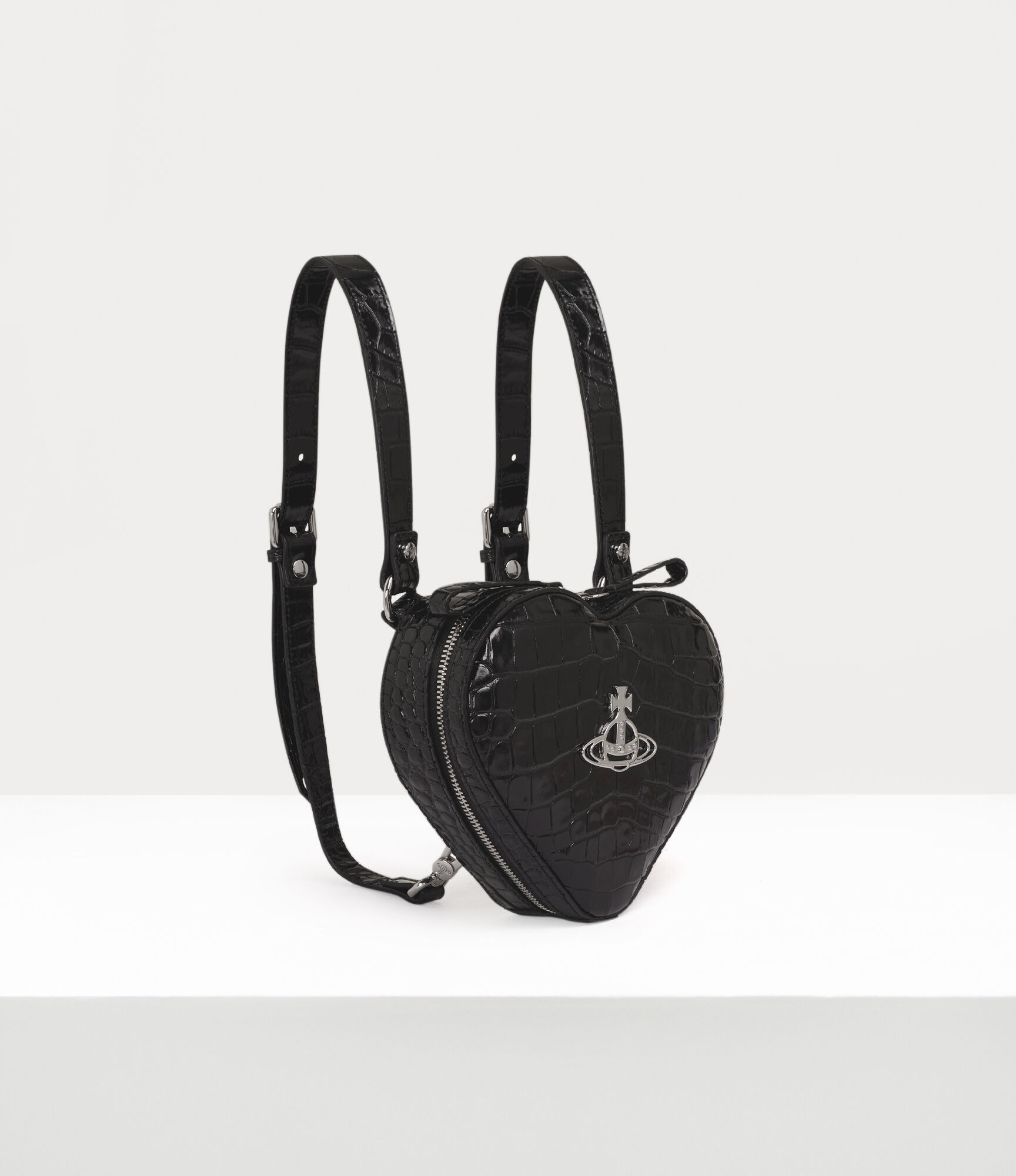 Vivienne Westwood Ella Heart Cross Body Bag in Black