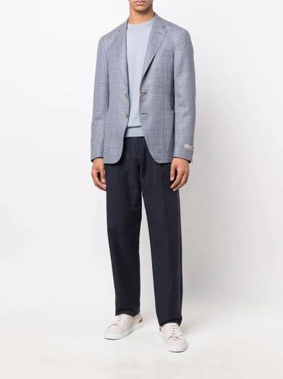 Canali single-breasted fitted blazer outlook