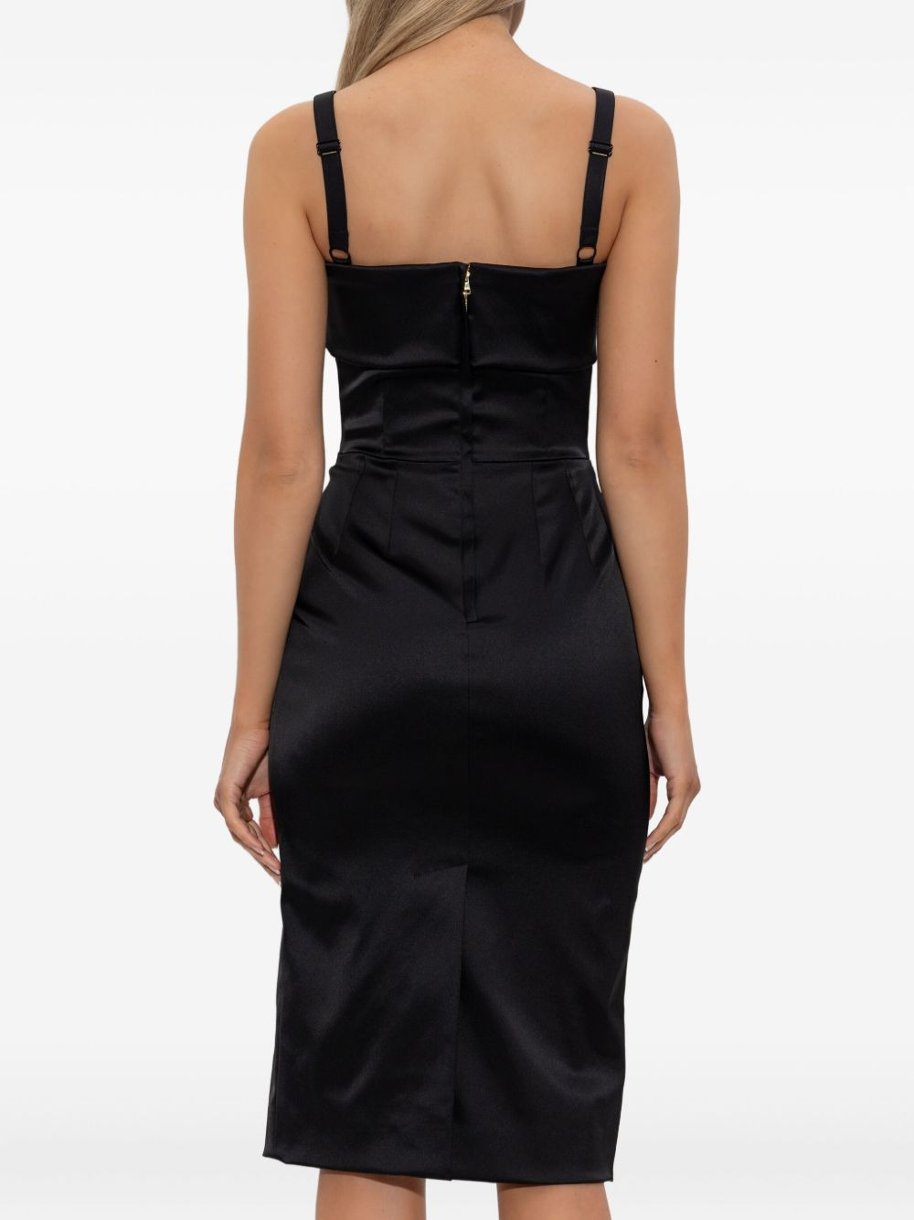 satin strap dress - 4