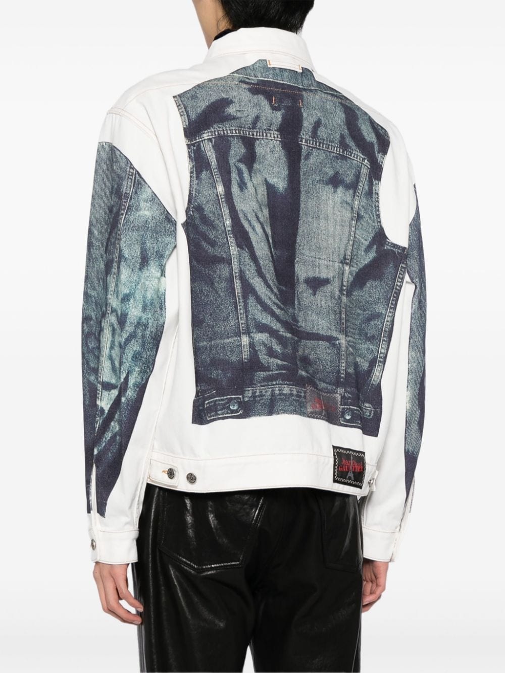 trompe l'oeil-print cotton jacket - 10