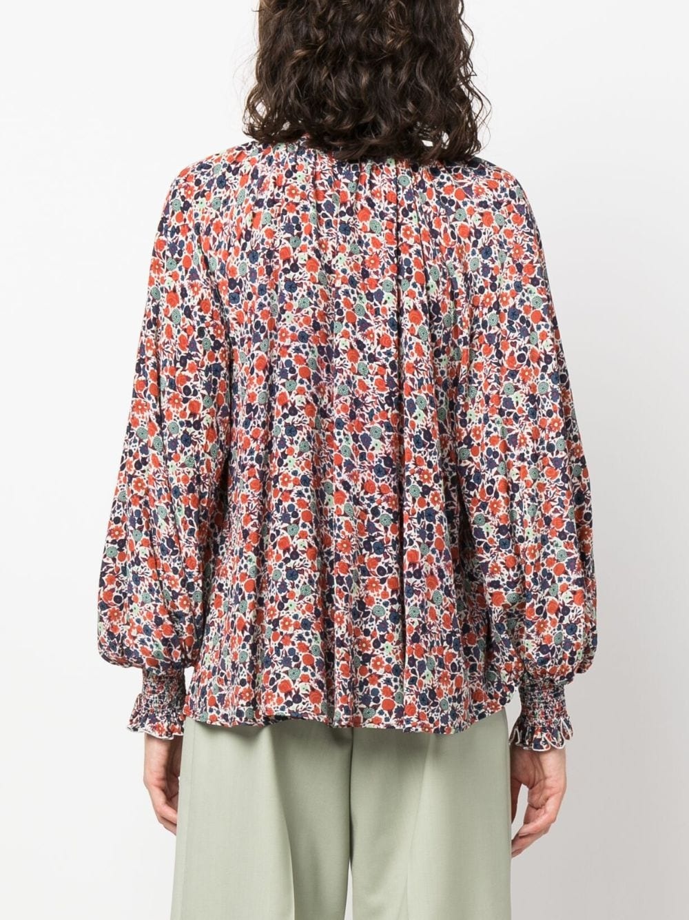 Eve floral-print silk blouse - 4