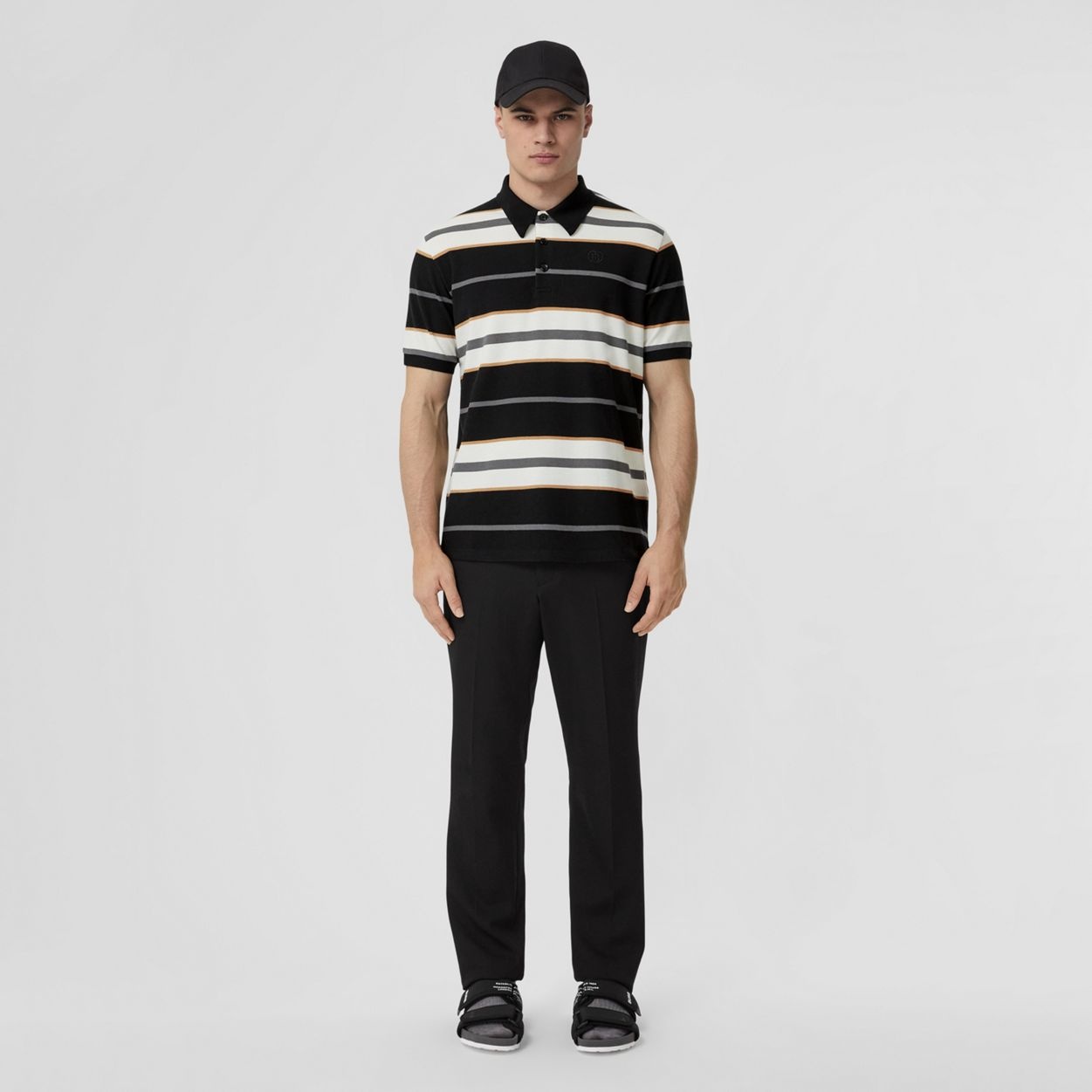 Striped Cotton Cashmere Polo Shirt - 2