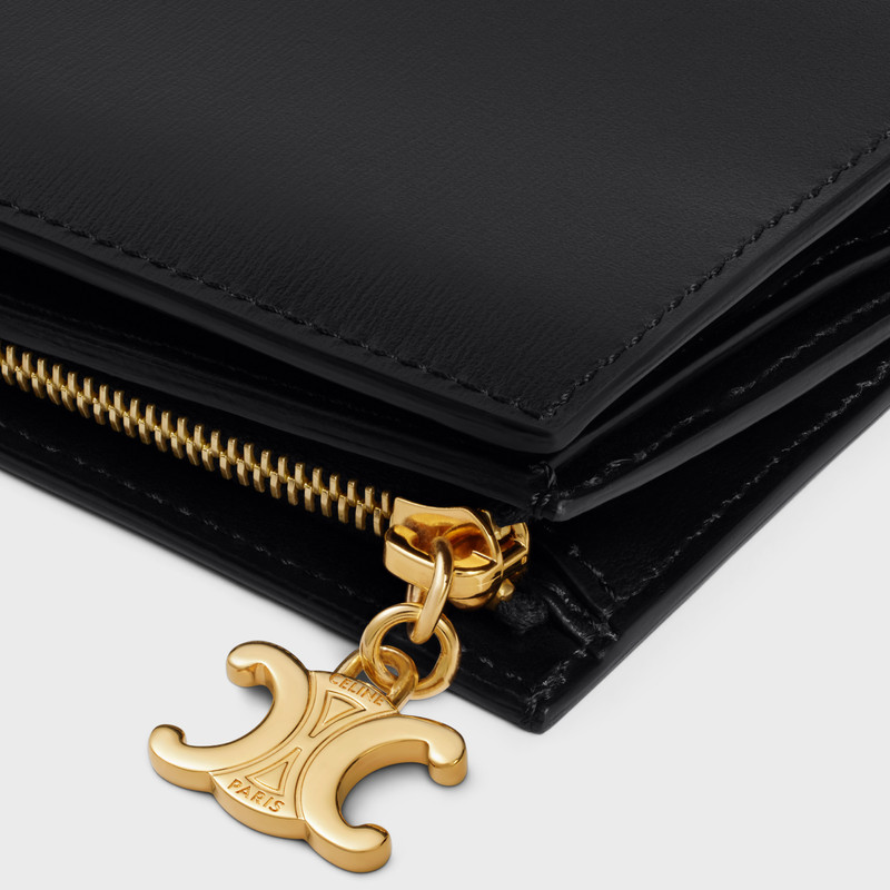 TRIOMPHE COMPACT WALLET TRIOMPHE CHARMS in SHINY CALFSKIN 5