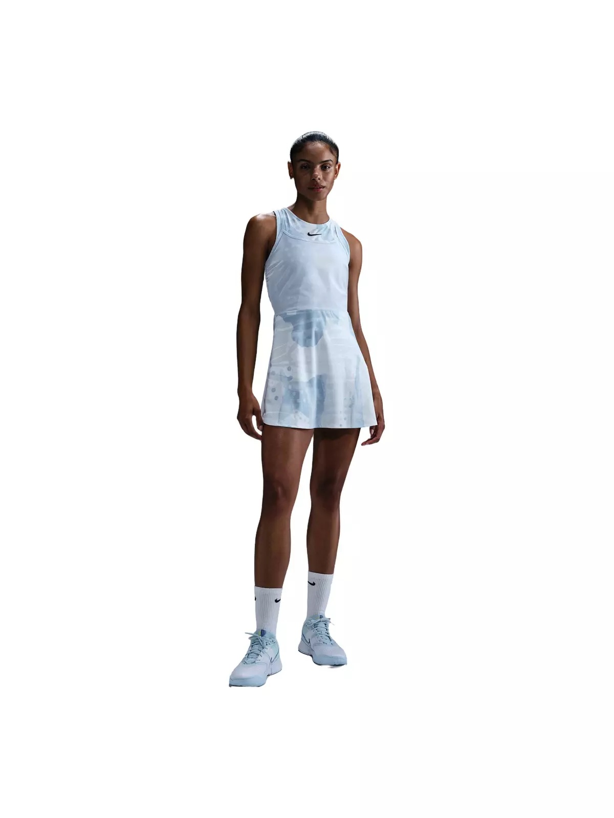 Court Women's Slam Dri-FIT Printed Tennis Dress-Blue - 3