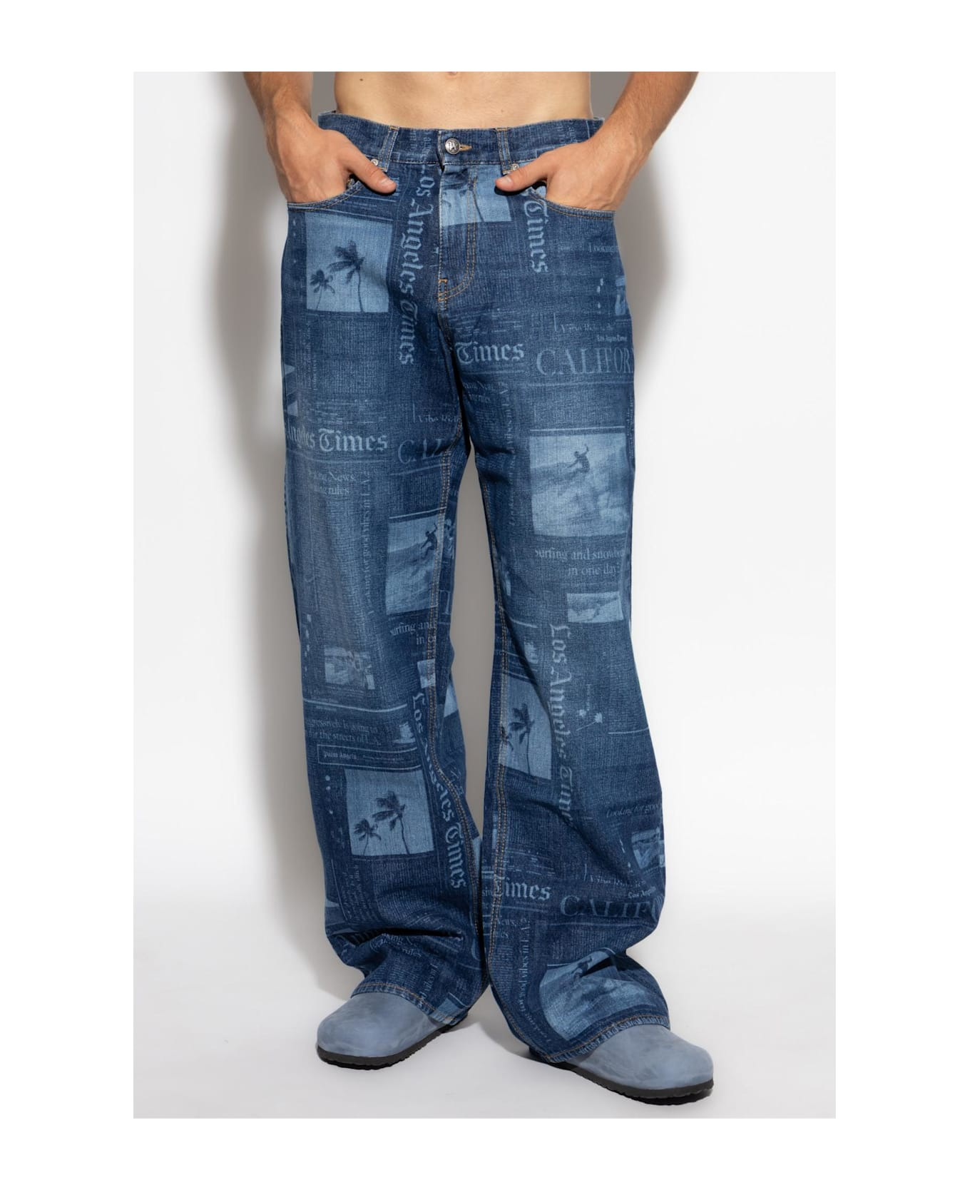 Palm Angels Patterned Jeans - 3