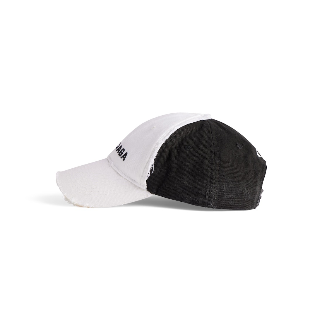 Women's Balenciaga Upcycled Cap in White/black - 5