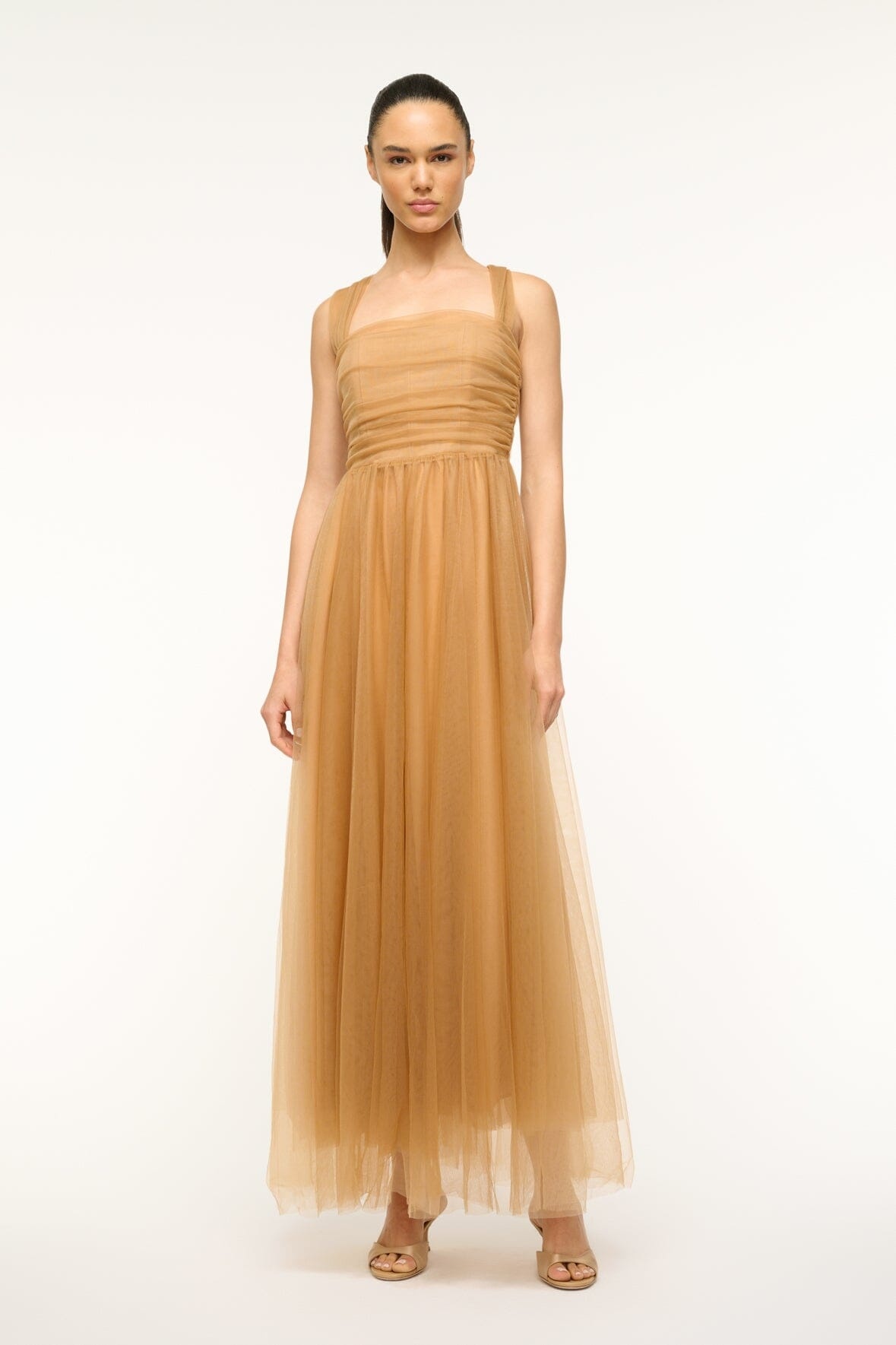 STAUD ANTONIA DRESS CAMEL - 2