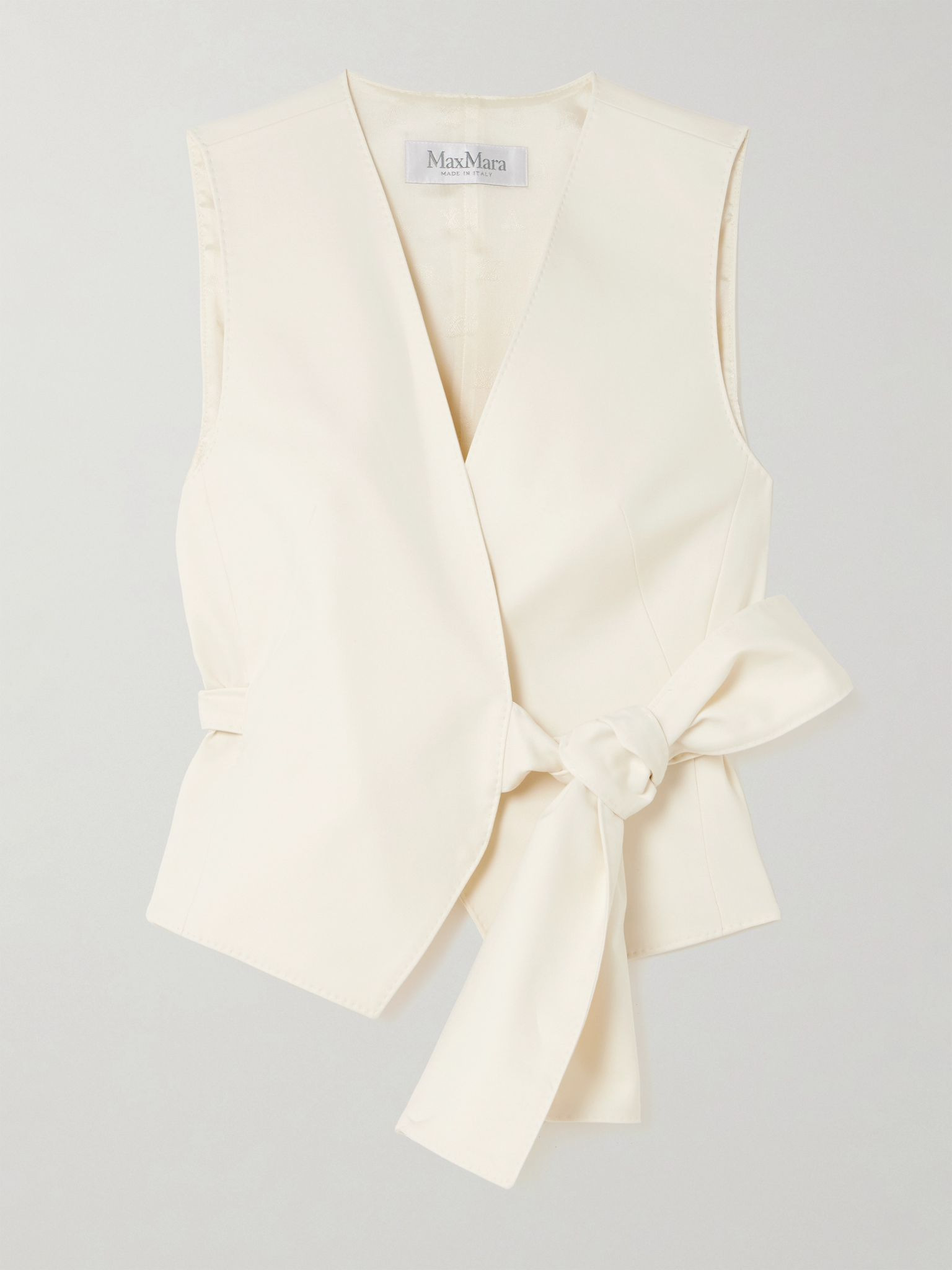 Zampa cotton-blend wrap vest White - 1
