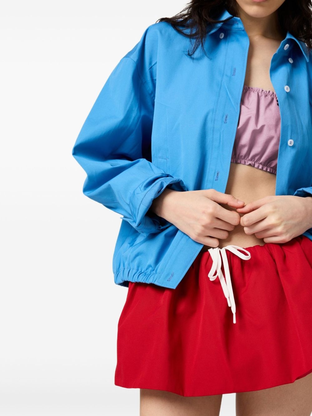 poplin mini skirt - 5