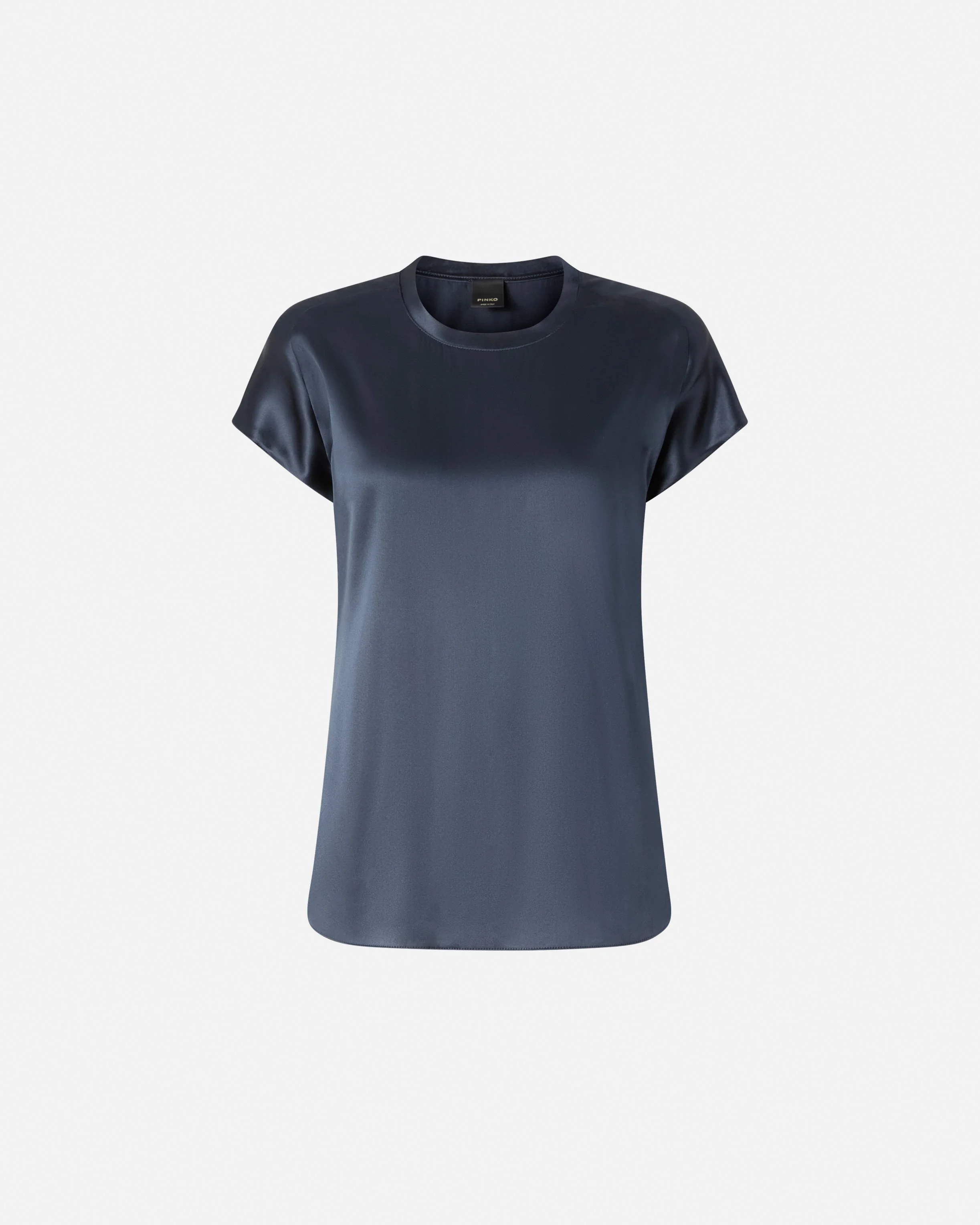 SHORT-SLEEVED SATIN BLOUSE - 1