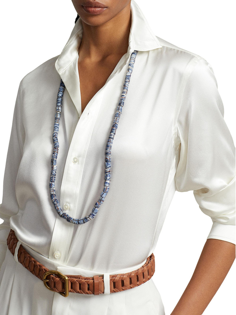 Women's Silk Classic-Fit Shirt - Trophy Cream 5