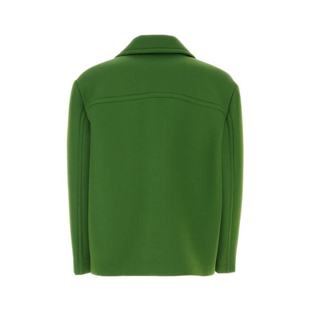 Valentino Garavani Men Double-Breasted Long-Sleeved Peacoat - 2