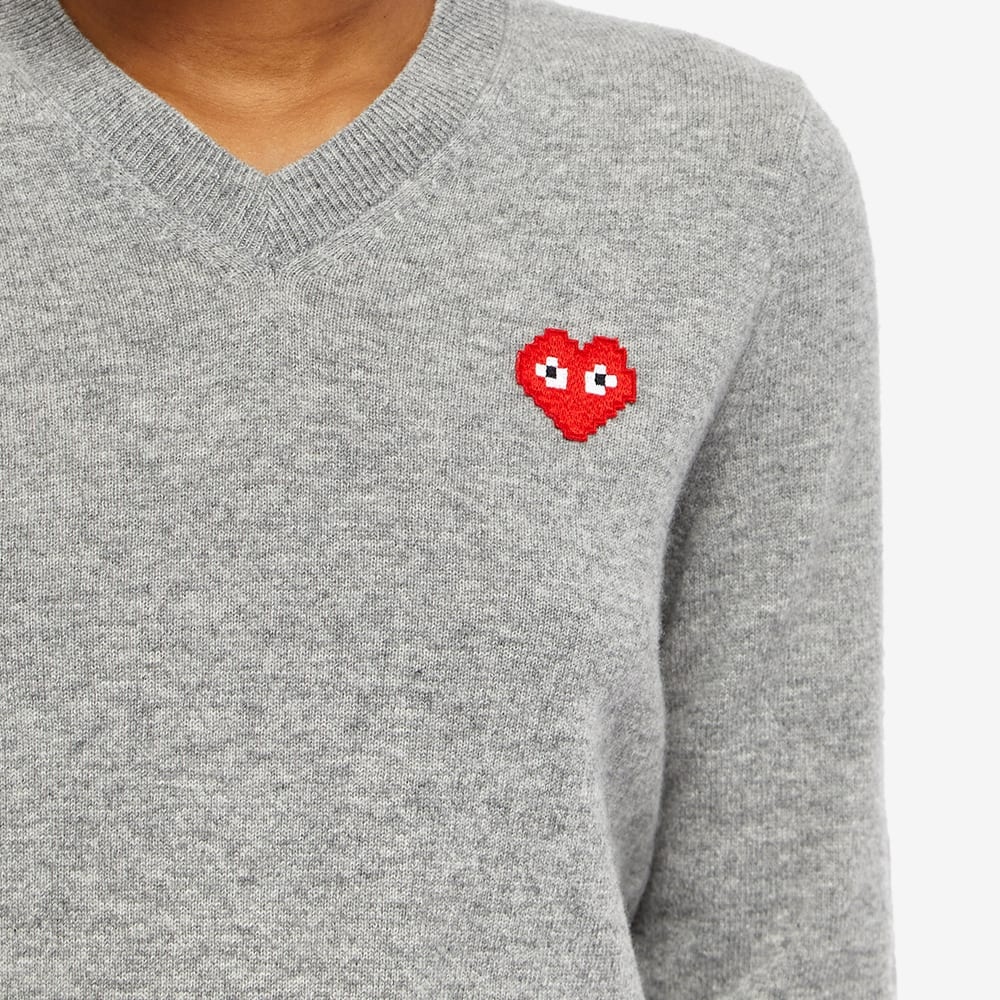 Comme des Garçons Play Invader Heart V-Neck Pullover - 5