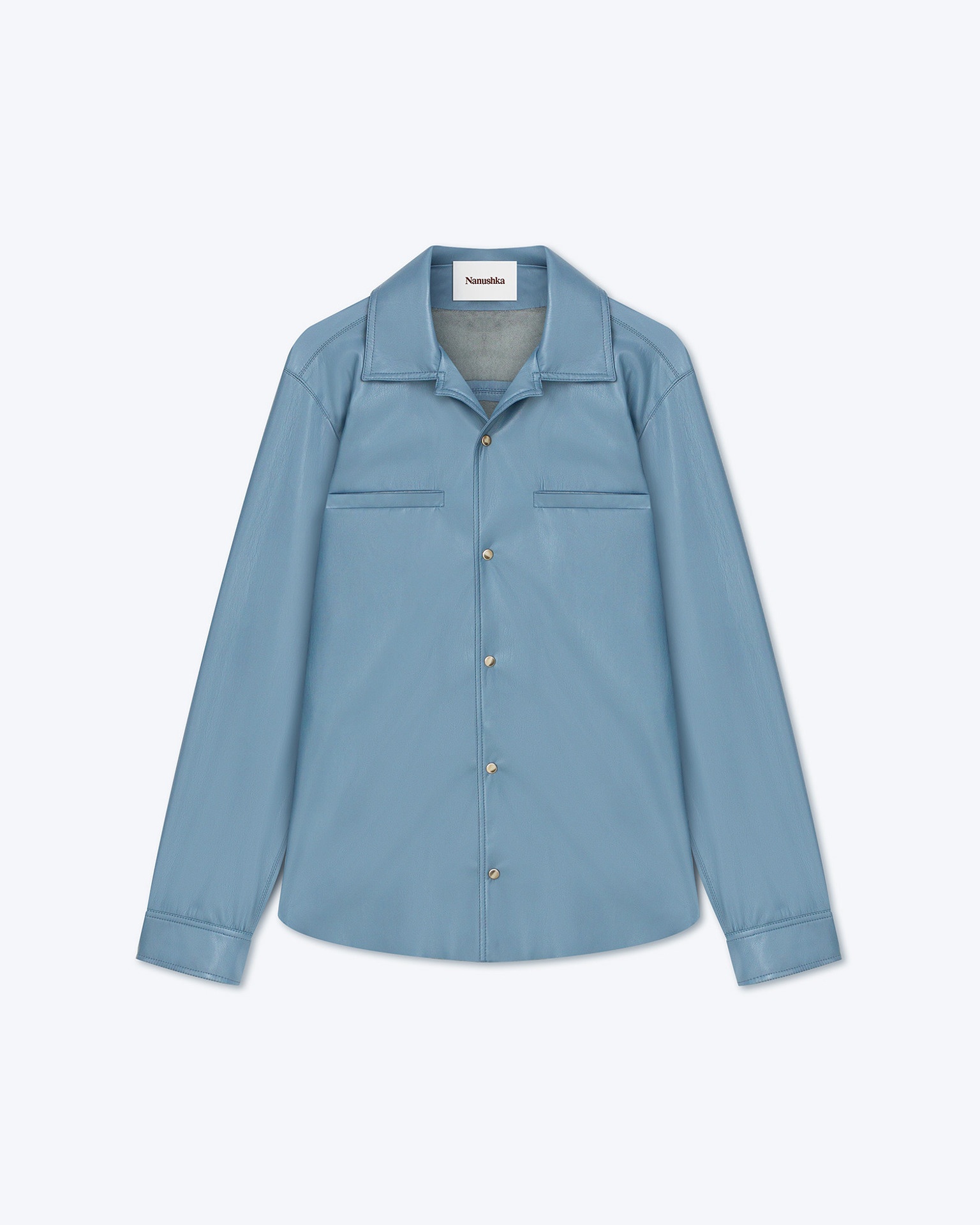MAKAI - OKOBOR™ alt-leather shirt - Storm blue - 1