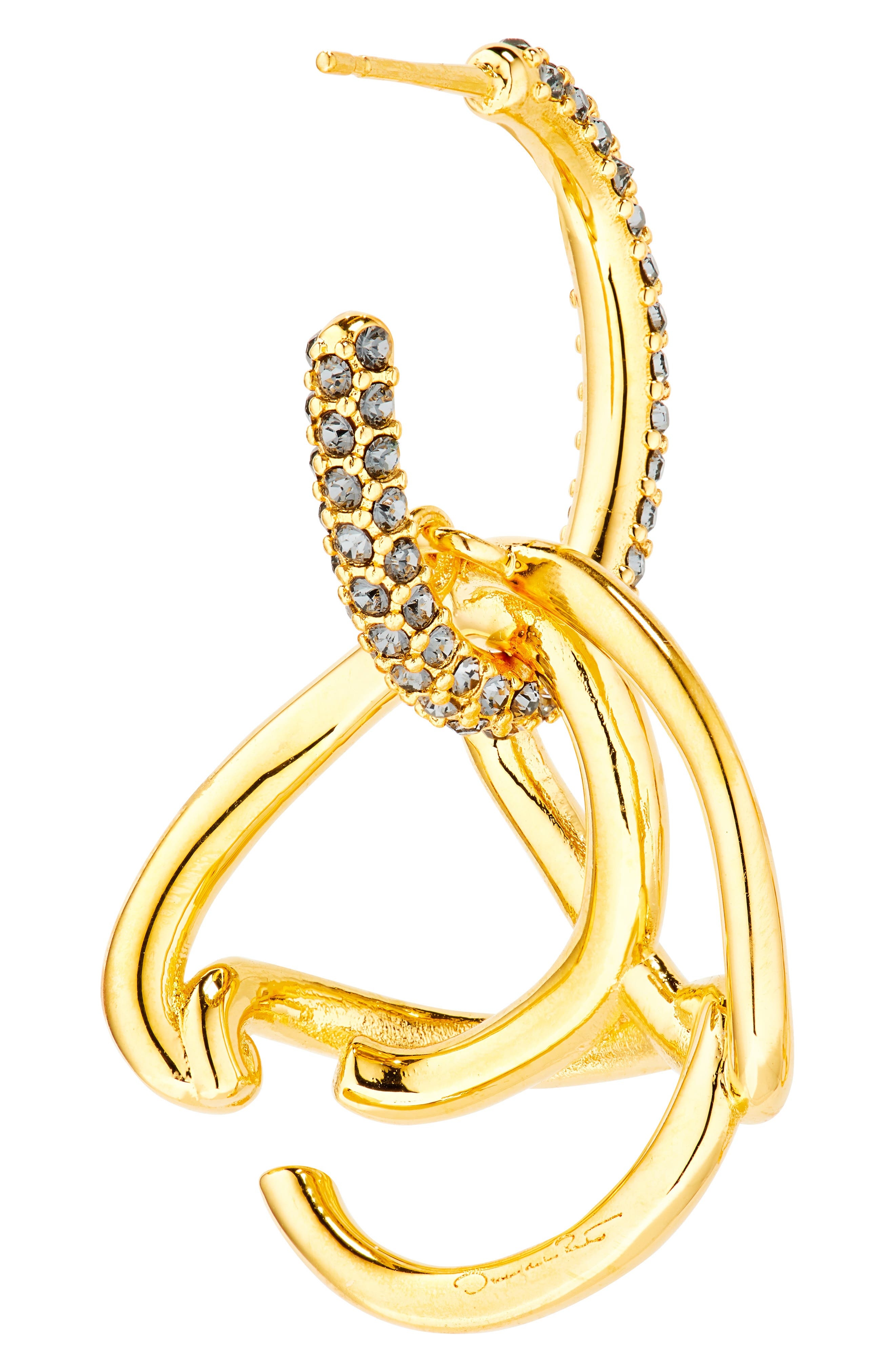 Oscar de la Renta Braided 'O' Drop Hoop Earrings in Smoke at Nordstrom - 2