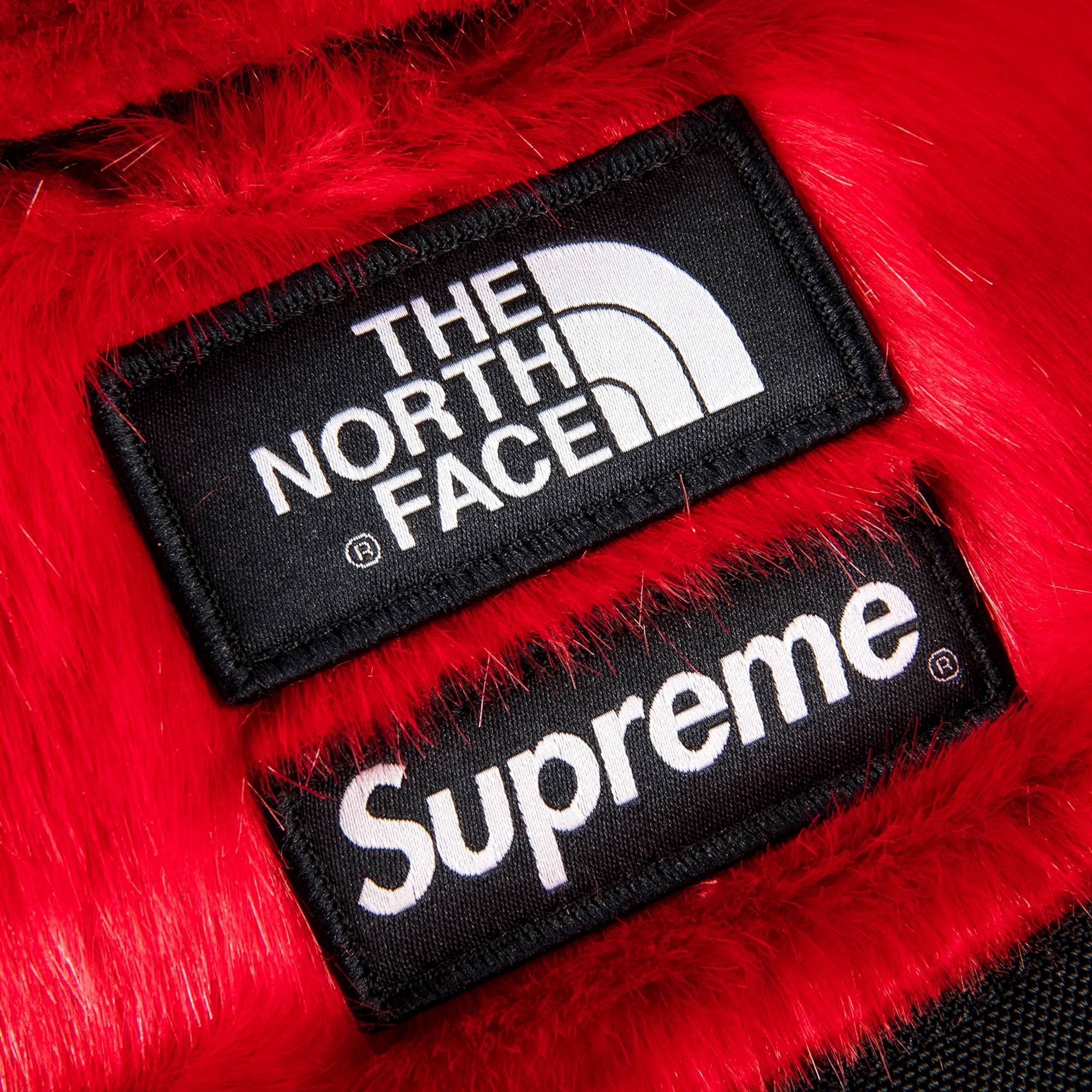 Supreme x The North Face Faux Fur Backpack 'Red' - 3
