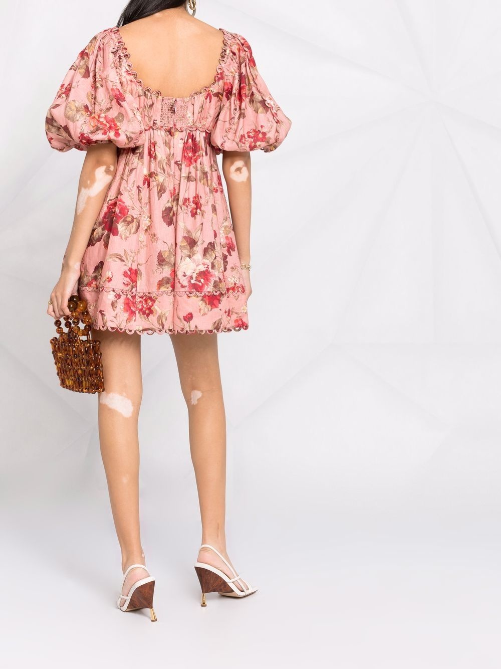 floral-print empire-waist dress - 6