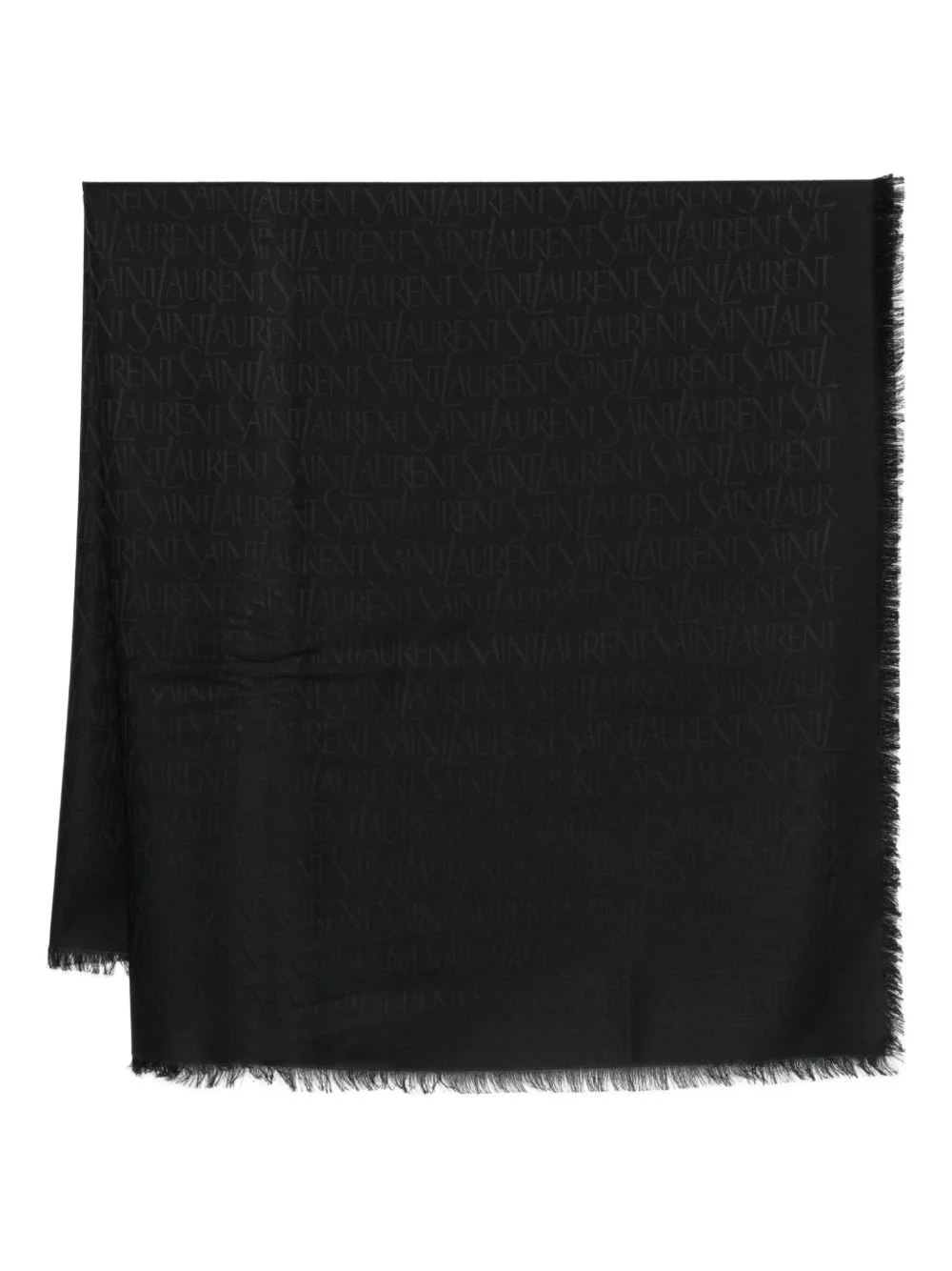 fringed logo scarf - 1