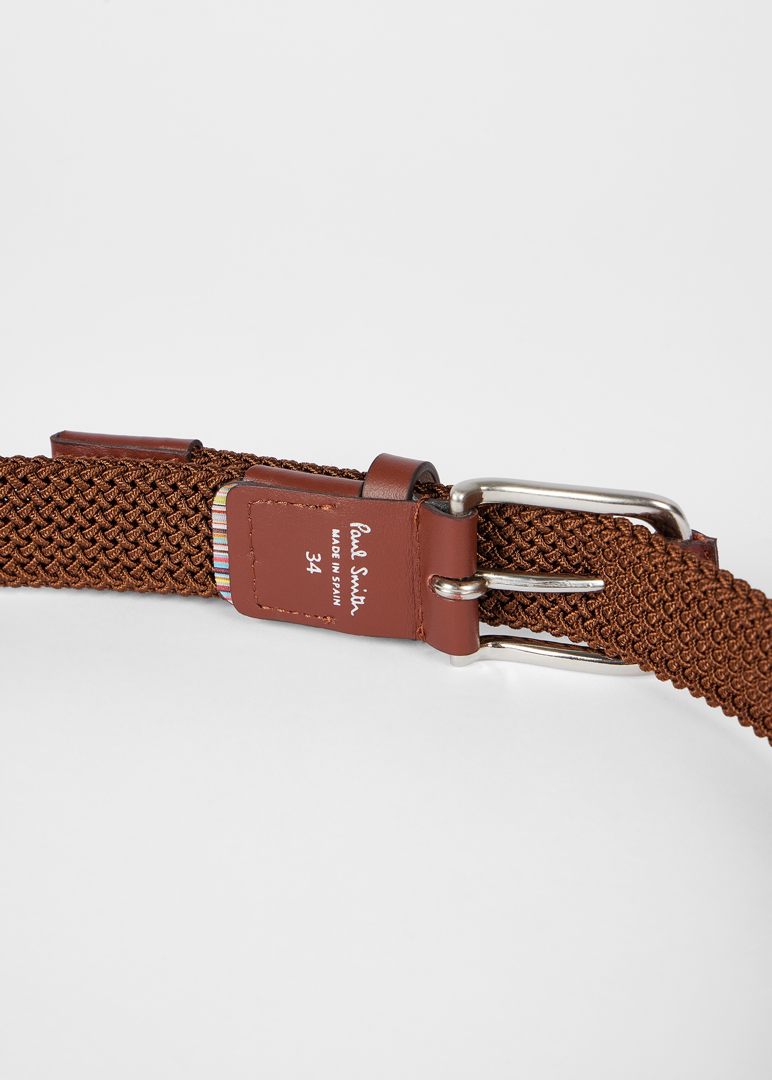Brown Woven Stretch Belt - 3