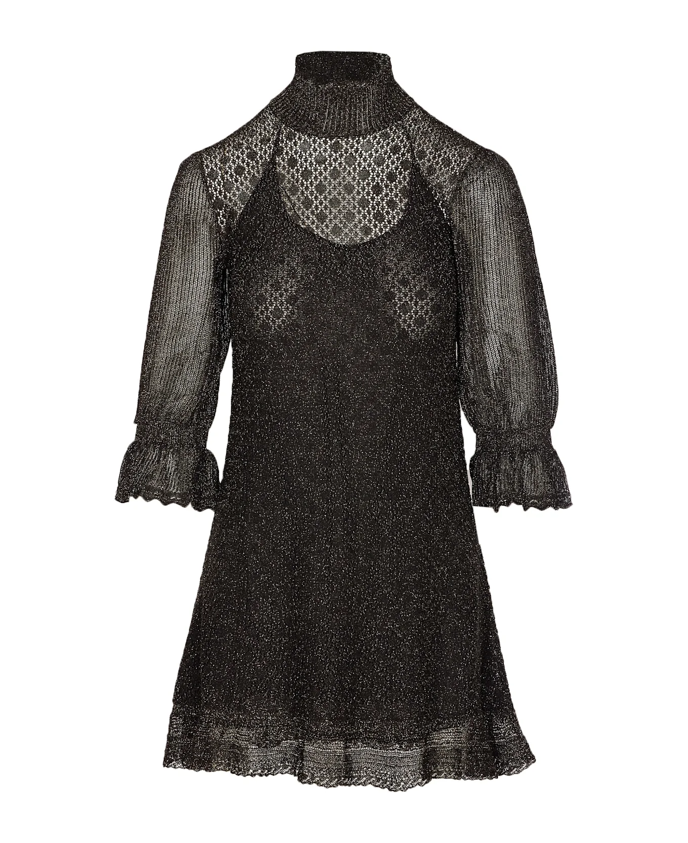 Mini Long Sleeves Dress - 1