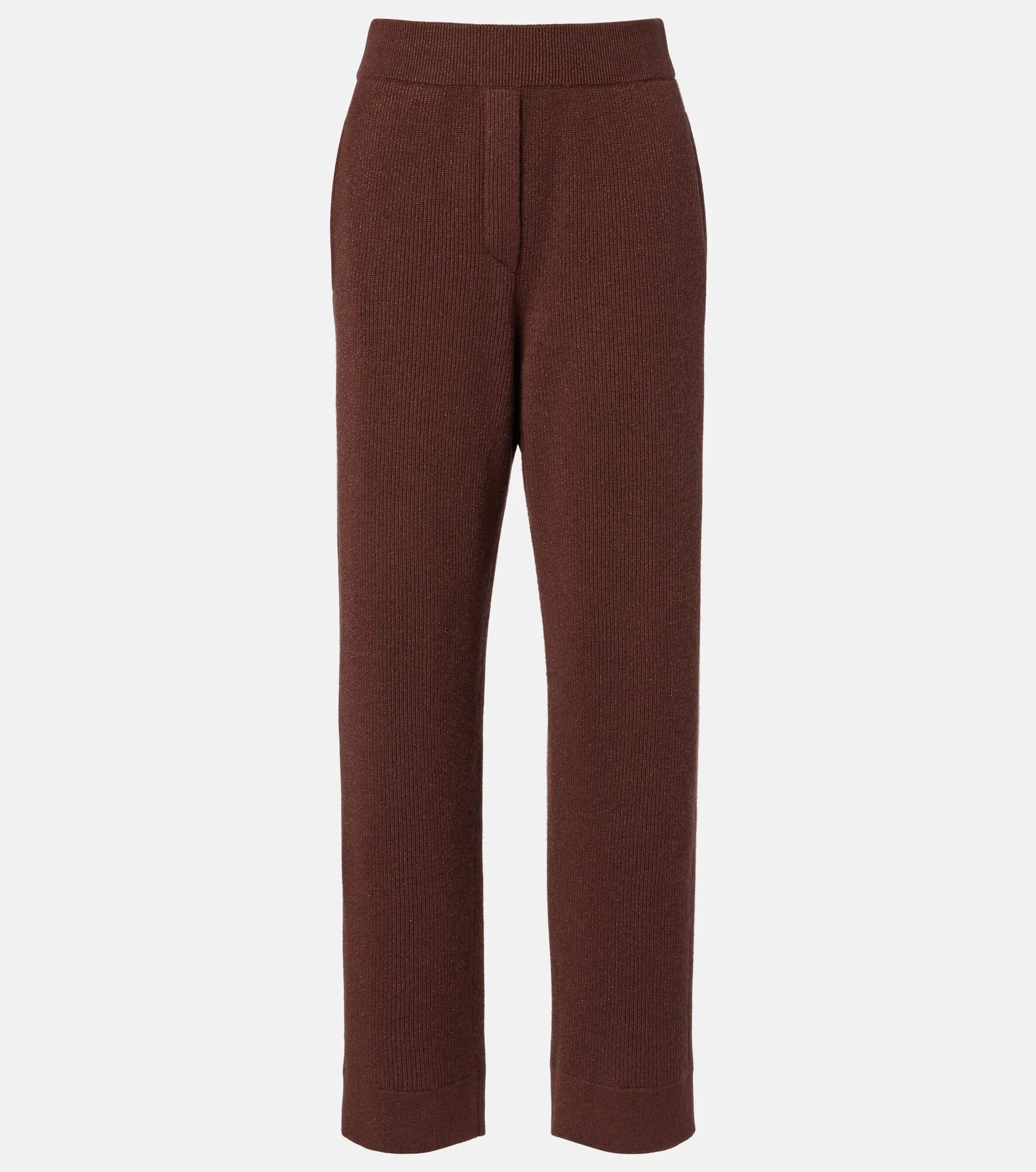Cashmere-blend straight pants - 1