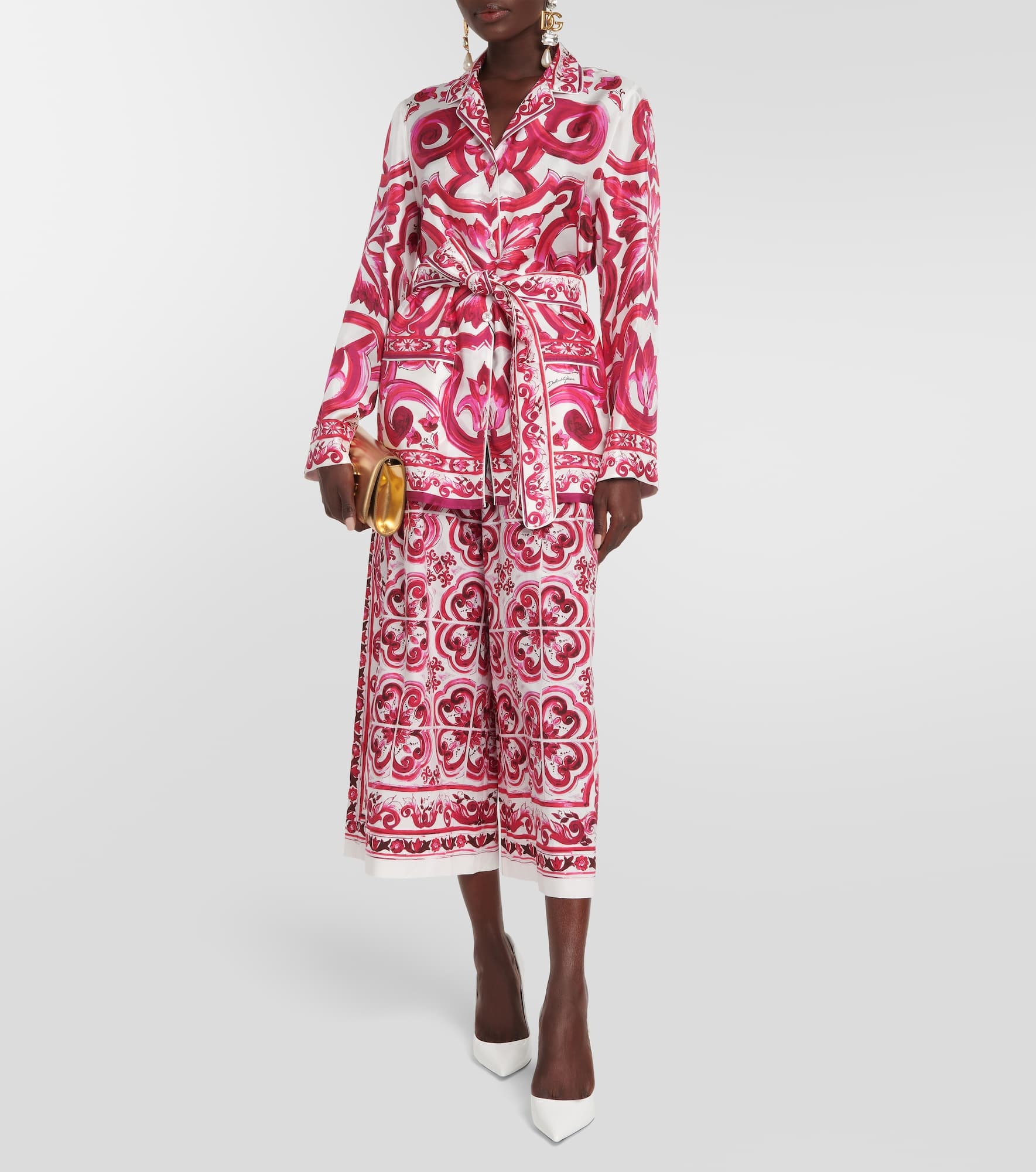 Printed high-rise cotton poplin culottes - 2