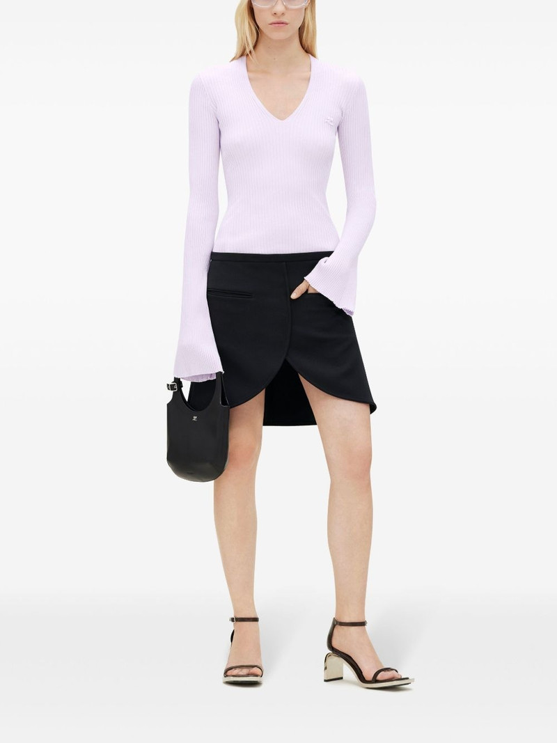 courrèges V-neck ribbed jumper outlook