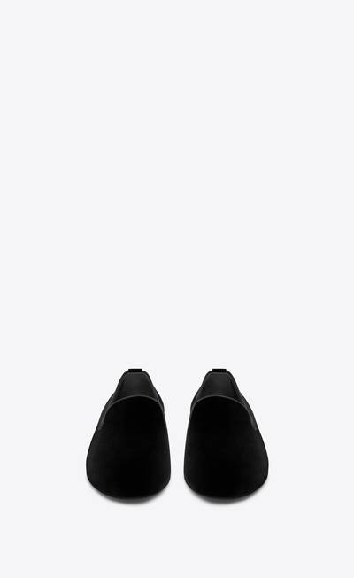 SAINT LAURENT smoking 15 slippers in velvet outlook