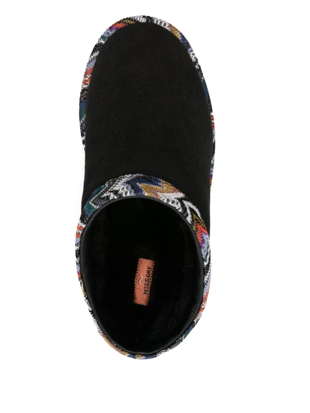 patterned-trim slippers - 4