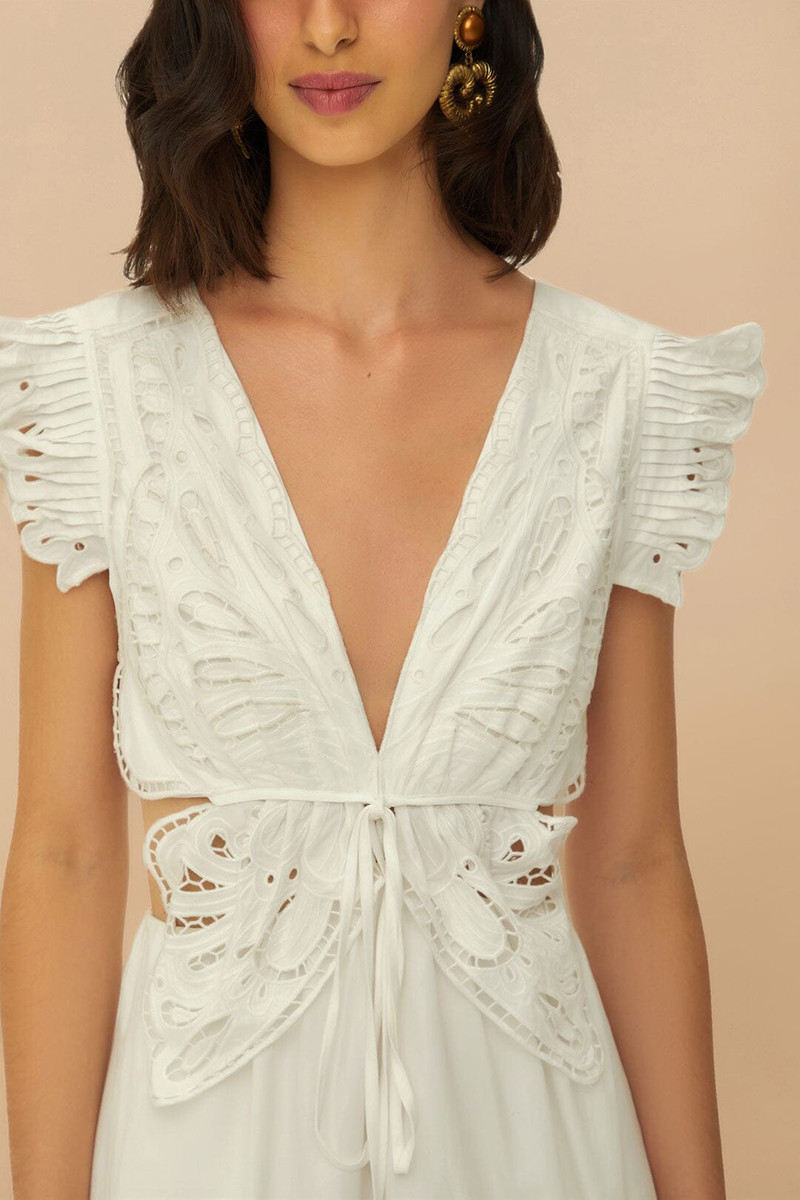 Off-White Butterfly Richelieu Midi Dress 5