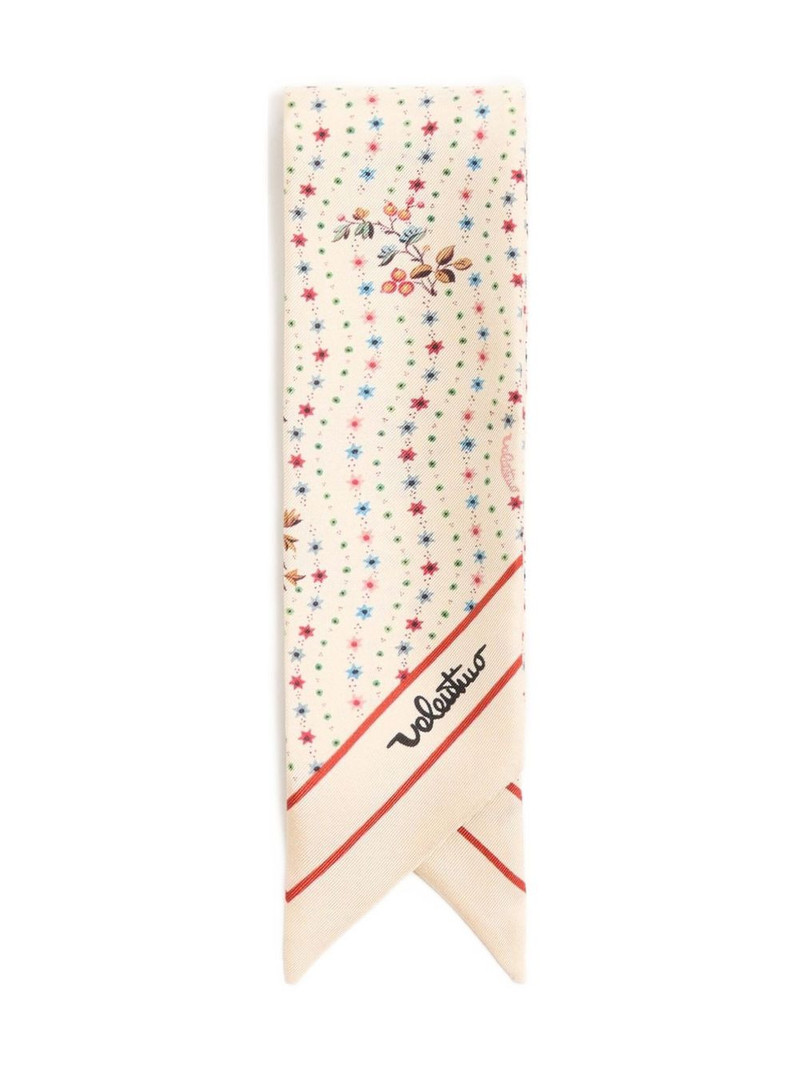 Valentino floral silk scarf outlook