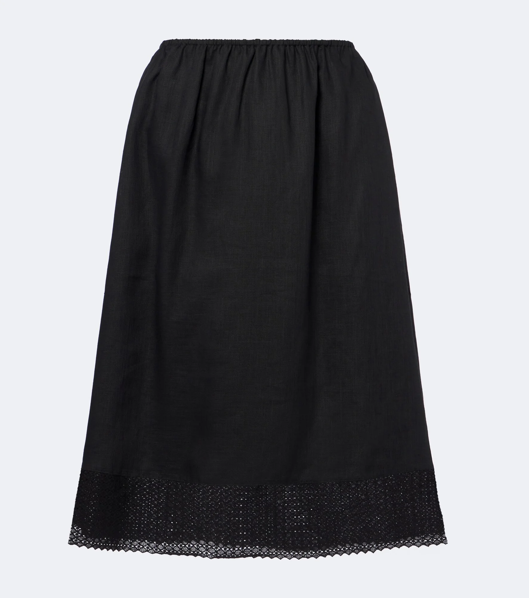 Alfie embroidered linen midi skirt - 1