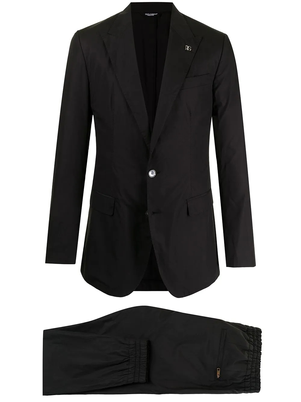 single-breasted two-piece suit - 1