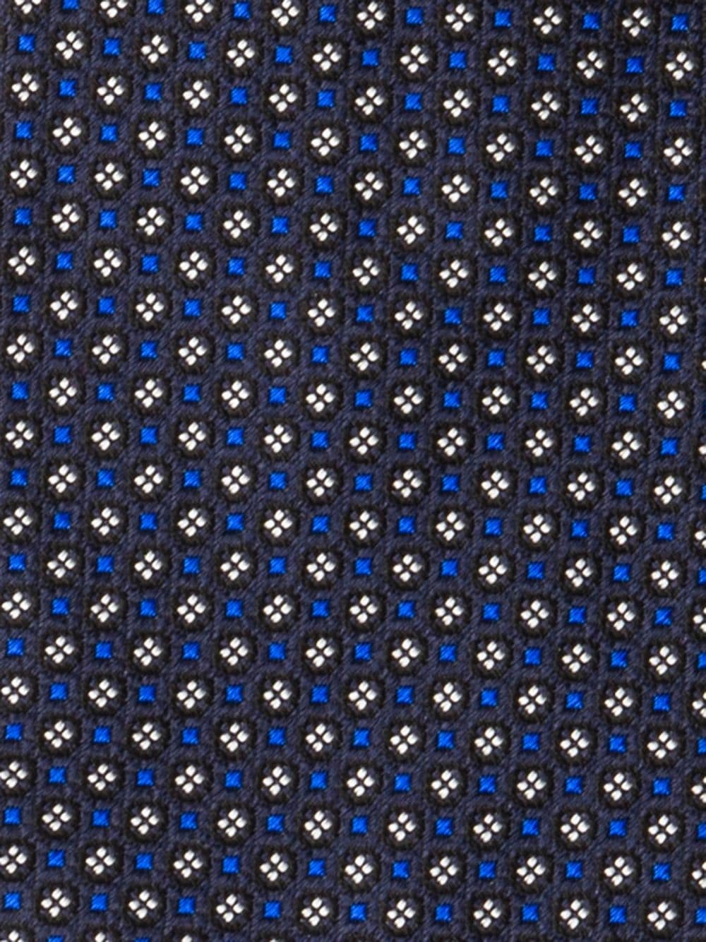 silk micro print tie - 2