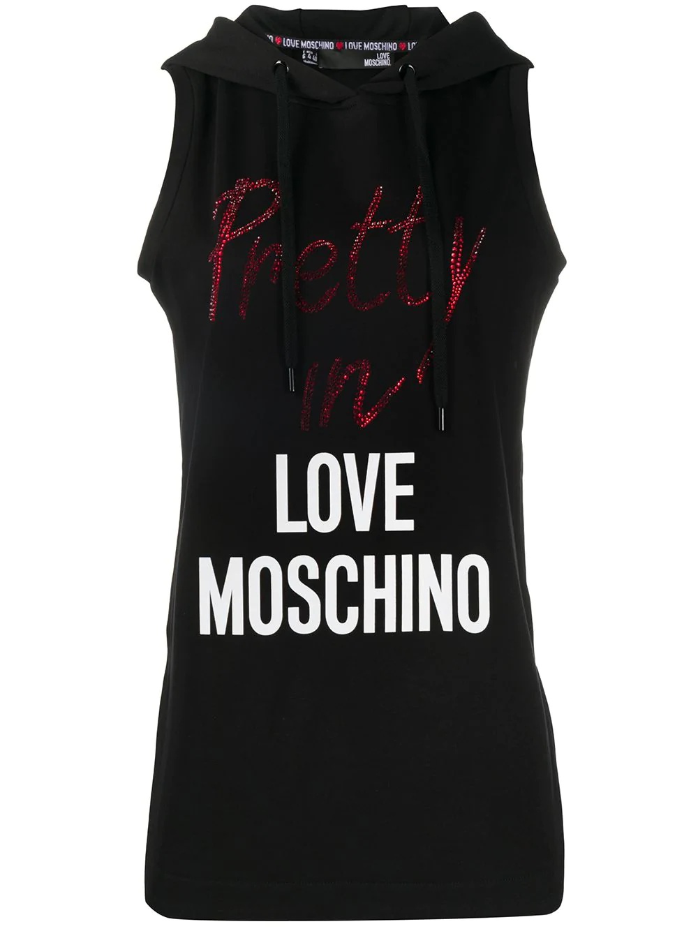 hooded logo tank top - 1