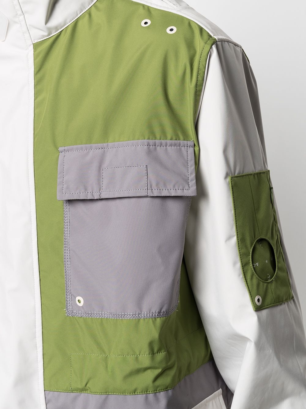 Rhombus colour-block jacket - 5