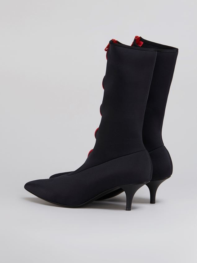 POINTED BOOTIE IN STRETCH NEOPRENE - 3
