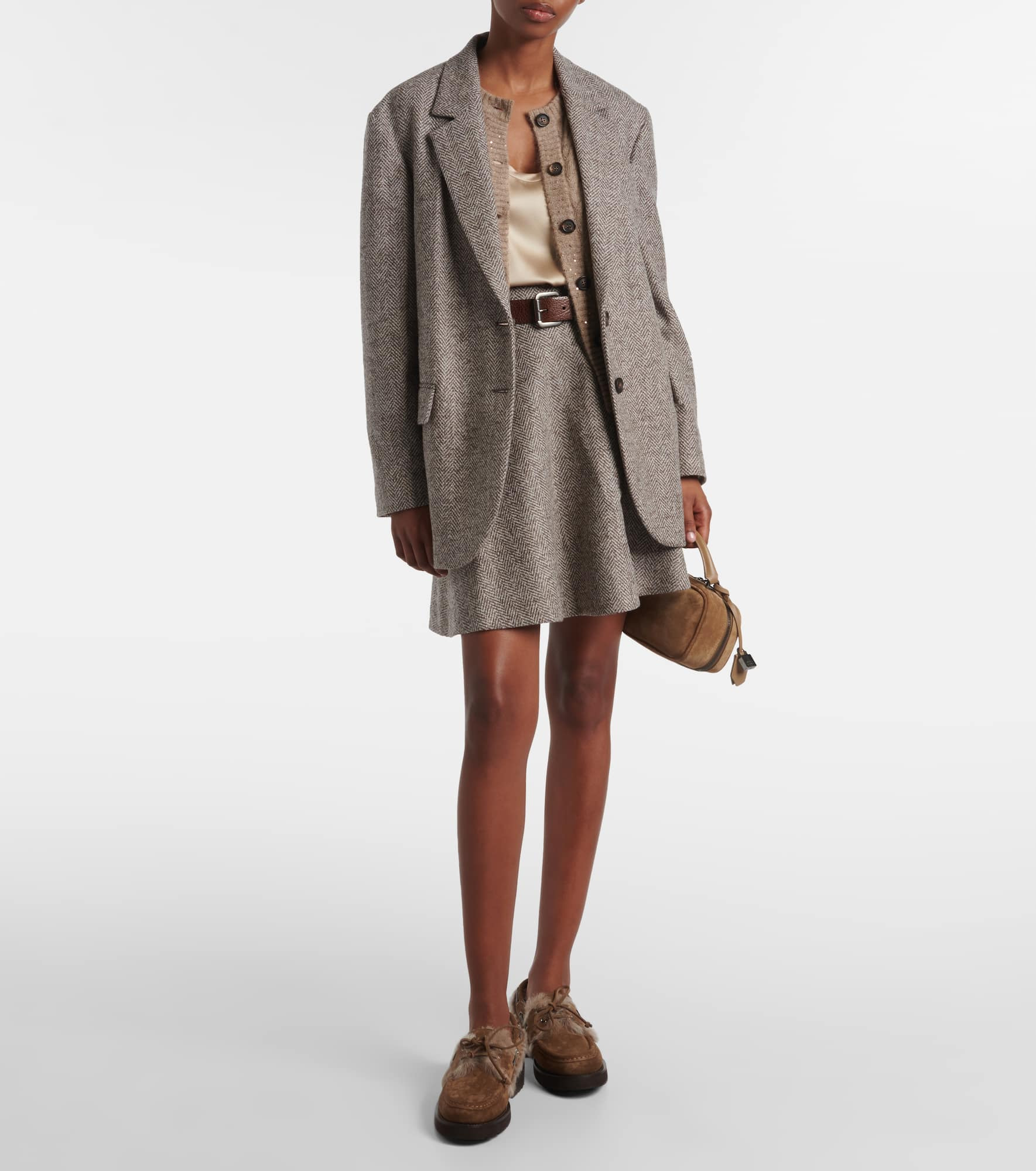 Shearling-lined suede boat shoes - 3